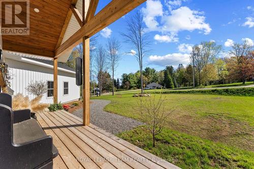 front porch view to Hillcrest Ave - 36 Hillcrest Avenue, Killaloe, Hagarty And Richards, ON - Outdoor With Deck Patio Veranda