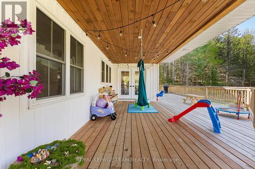 overhang at back deck - 36 Hillcrest Avenue, Killaloe, Hagarty And Richards, ON - Outdoor With Deck Patio Veranda With Exterior