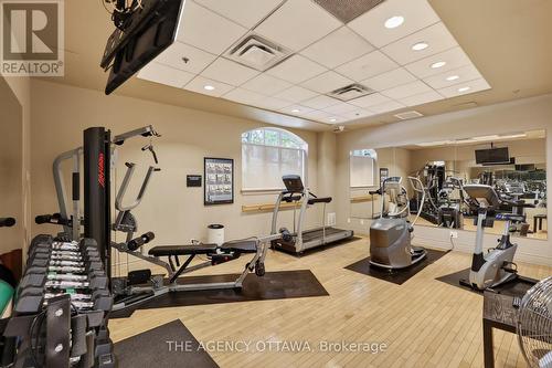 Fully equipped fitness centre - 905 - 85 Bronson Avenue, Ottawa, ON - Indoor Photo Showing Gym Room