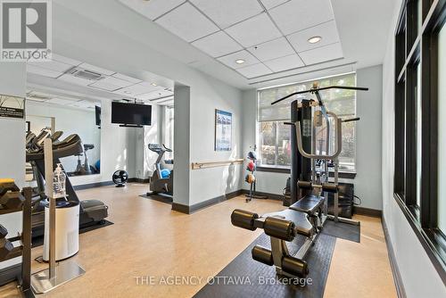 Bright modern gym space - 905 - 85 Bronson Avenue, Ottawa, ON - Indoor Photo Showing Gym Room