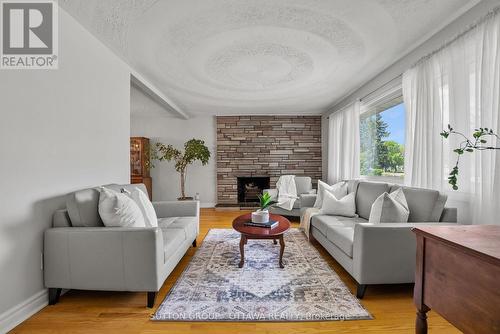 45 Larkspur Drive, Ottawa, ON - Indoor Photo Showing Living Room With Fireplace