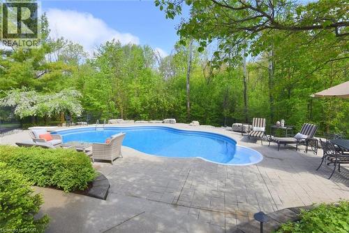 712 Robson Road, Waterdown, ON - Outdoor With In Ground Pool With Backyard
