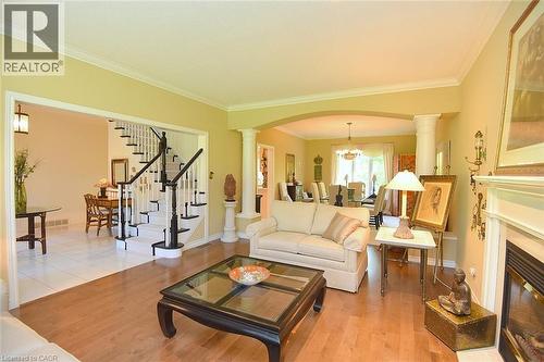 712 Robson Road, Waterdown, ON - Indoor Photo Showing Living Room With Fireplace