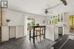 Main Floor Breakfast Bar with patio door onto deck - 