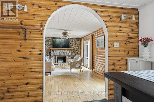 View of Living Room from Kitchen - 1026 Carlson Place, Bracebridge (Draper), ON - Indoor With Fireplace
