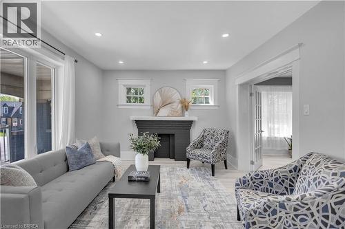 378 Norfolk Street N, Simcoe, ON - Indoor Photo Showing Living Room With Fireplace