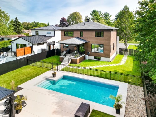Cour - 973 Rue St-Jean, Chambly, QC - Outdoor With In Ground Pool With Backyard