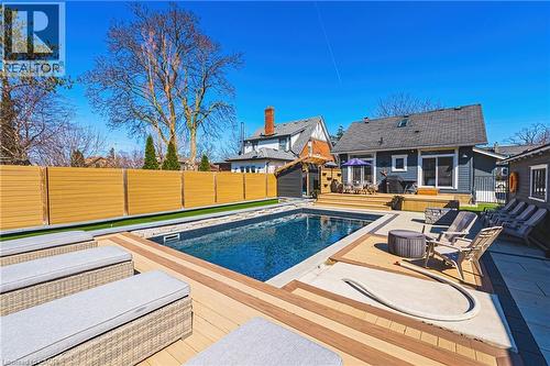 6 Nelles Boulevard, Grimsby, ON - Outdoor With In Ground Pool With Deck Patio Veranda