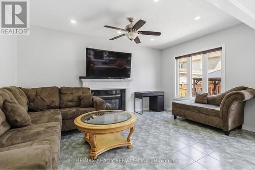 8 Pacific Wind Crescent, Brampton, ON - Indoor Photo Showing Living Room With Fireplace