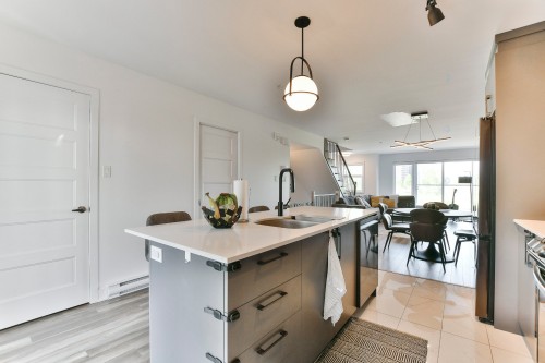 Kitchen - 213-6400 Rue De Chambéry, Brossard, QC - Indoor Photo Showing Kitchen With Double Sink
