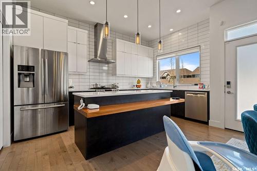 4238 Green Olive Way E, Regina, SK - Indoor Photo Showing Kitchen With Stainless Steel Kitchen With Upgraded Kitchen
