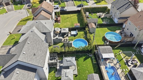 Photo aérienne - 267 Rue Capes, Saint-Constant, QC - Outdoor With Above Ground Pool With View