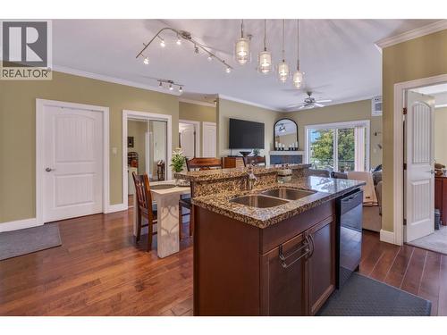 240 Wade Avenue W Avenue Unit# 305, Penticton, BC - Indoor Photo Showing Kitchen With Double Sink