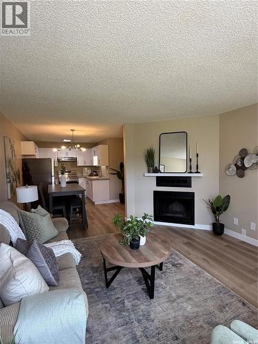 358 Cedar Meadow Drive, Regina, SK - Indoor Photo Showing Living Room With Fireplace