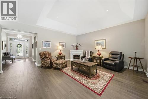 4 Lynndale Road, Simcoe, ON - Indoor Photo Showing Living Room With Fireplace
