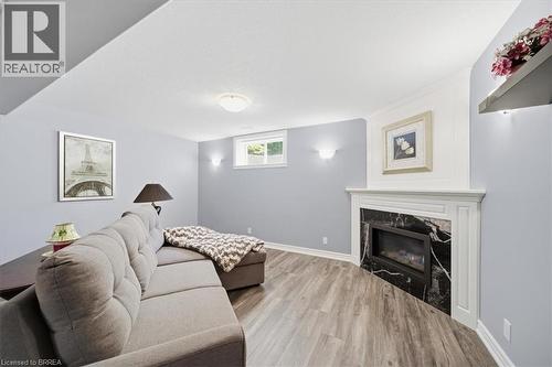 4 Lynndale Road, Simcoe, ON - Indoor Photo Showing Living Room With Fireplace