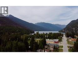 View of town of Slocan and Slocan Lake - 