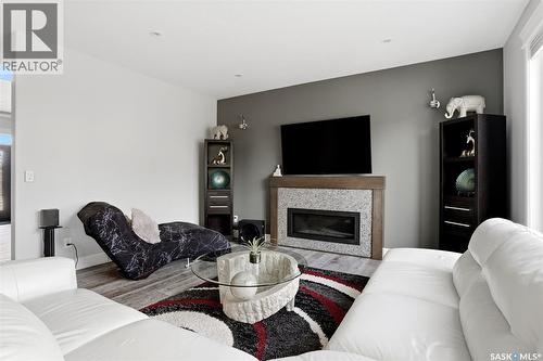 4868 Wright Road, Regina, SK - Indoor Photo Showing Living Room With Fireplace