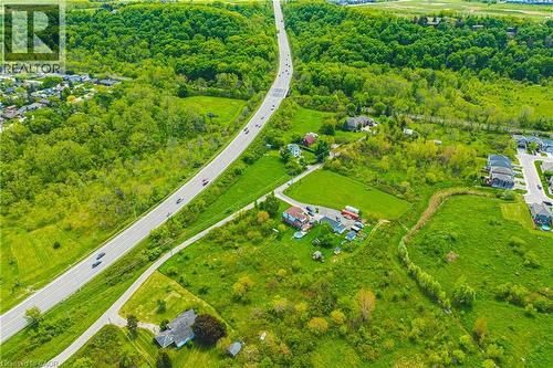 Expansive aerial perspective showcasing a rural landscape with significant green space - 83 Webster Road, Hamilton, ON 