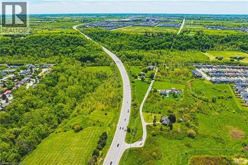 Aerial perspective showcasing expansive green spaces and diverse land use - 83 Webster Road, Hamilton, ON 