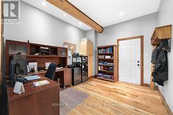 Main level office with access to the back door. - 