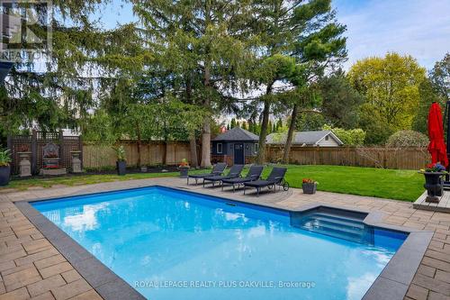 373 Rossmore Boulevard, Burlington, ON - Outdoor With In Ground Pool With Deck Patio Veranda With Backyard