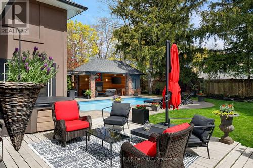 373 Rossmore Boulevard, Burlington, ON - Outdoor With In Ground Pool With Deck Patio Veranda