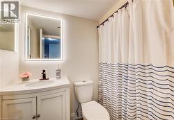 Updated bath has new counter, vanity, tap and mirror - 