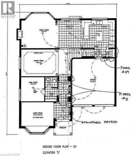 (reverse) main floor floorplan from builder - 79 Zieman Crescent, Cambridge, ON - Other