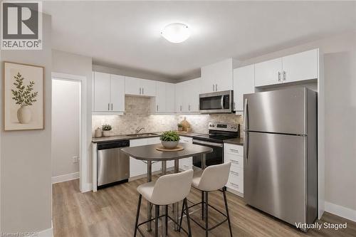 Unit A - Kitchen - Virtually Staged - 158 Laurentian Drive N, London, ON - Indoor Photo Showing Kitchen