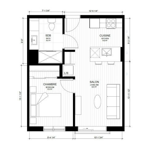 Plan (croquis) - 505-1140 Boul. Des Récollets, Trois-Rivières, QC - Other