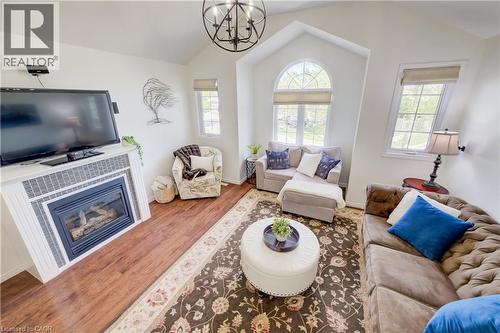 295 Oprington Place, Kitchener, ON - Indoor Photo Showing Living Room With Fireplace