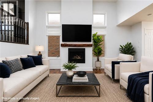 357 Parkvale Drive, Kitchener, ON - Indoor Photo Showing Living Room With Fireplace
