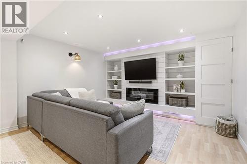 329 Plains Road W, Burlington, ON - Indoor Photo Showing Living Room With Fireplace