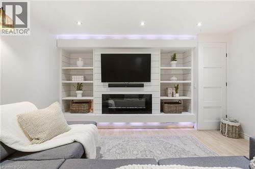 329 Plains Road W, Burlington, ON - Indoor Photo Showing Living Room With Fireplace
