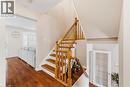 Hardwood staircase featuring wood balusters and a wood handrail - 245 Bishop Street S Unit# 31, Cambridge, ON  - Indoor Photo Showing Other Room 
