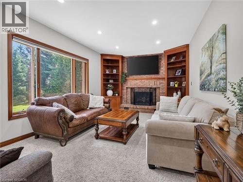 42965 Highway 3, Wainfleet, ON - Indoor Photo Showing Living Room With Fireplace