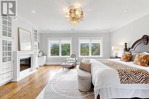 19 Michigan Drive, Toronto, ON - Indoor Photo Showing Bedroom With Fireplace