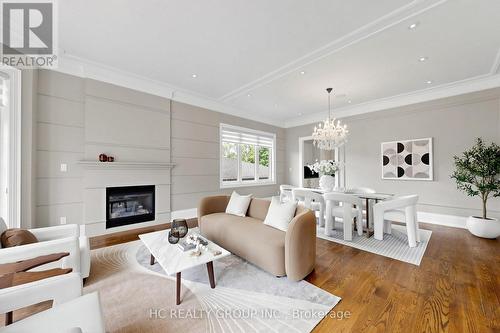 19 Michigan Drive, Toronto, ON - Indoor Photo Showing Living Room With Fireplace