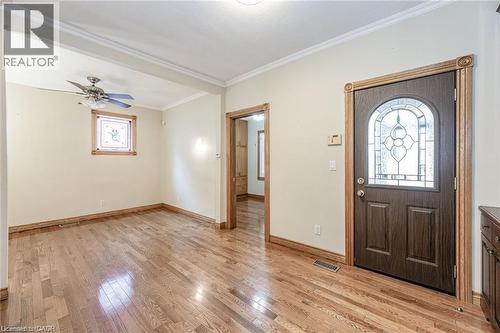 Hardwood flooring featured throughout this main living area - 252 Beechwood Avenue, Hamilton, ON - Indoor Photo Showing Other Room