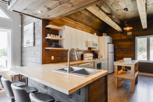 Cuisine - 100 Rue Du Golf, Saint-Côme, QC - Indoor Photo Showing Kitchen With Double Sink