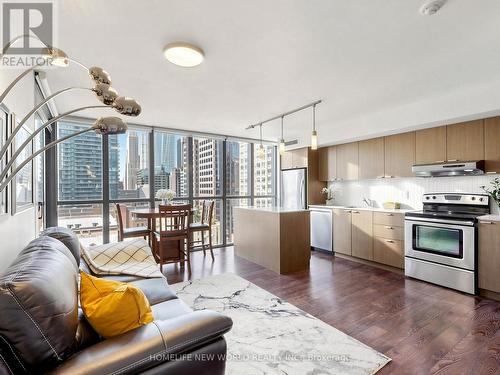 1406 - 110 Charles Street E, Toronto, ON - Indoor Photo Showing Kitchen With Stainless Steel Kitchen