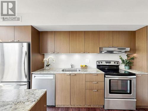 1406 - 110 Charles Street E, Toronto, ON - Indoor Photo Showing Kitchen With Stainless Steel Kitchen