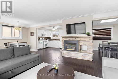 298 Barton Street, Hamilton, ON - Indoor Photo Showing Living Room With Fireplace