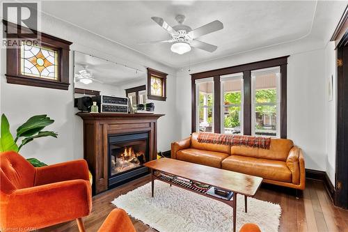 260 Stinson Crescent, Hamilton, ON - Indoor Photo Showing Living Room With Fireplace
