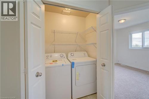 Upper-level laundry with new washer & dryer - 465 Colt Street, Waterloo, ON - Indoor Photo Showing Laundry Room