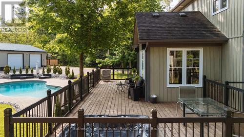 129 Bass Line, Oro-Medonte (Prices Corners), ON - Outdoor With In Ground Pool With Deck Patio Veranda With Exterior