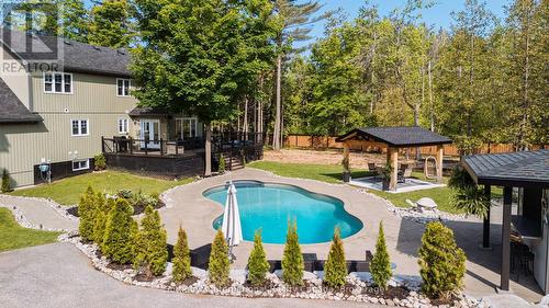 129 Bass Line, Oro-Medonte (Prices Corners), ON - Outdoor With In Ground Pool With Deck Patio Veranda
