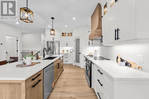 134 Addison Avenue, Lucan Biddulph (Lucan), ON - Indoor Photo Showing Kitchen With Double Sink With Upgraded Kitchen