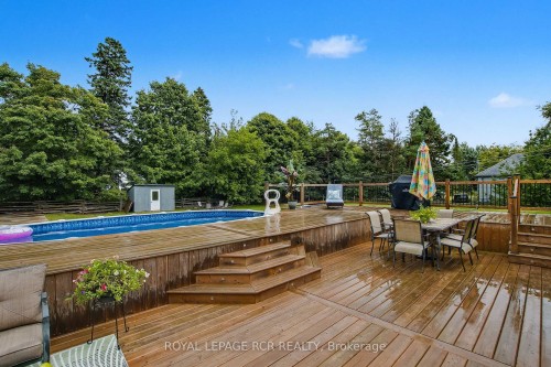17 Deaken Drive, East Luther Grand Valley, ON - Outdoor With Above Ground Pool With Deck Patio Veranda